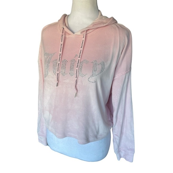 Juicy Couture Other - Juicy Couture Oversized Pink Velour Hoodie Size Small
